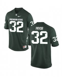 Men's Corey Pryor Michigan State Spartans #32 Nike NCAA Green Authentic College Stitched Football Jersey OE50B38LN